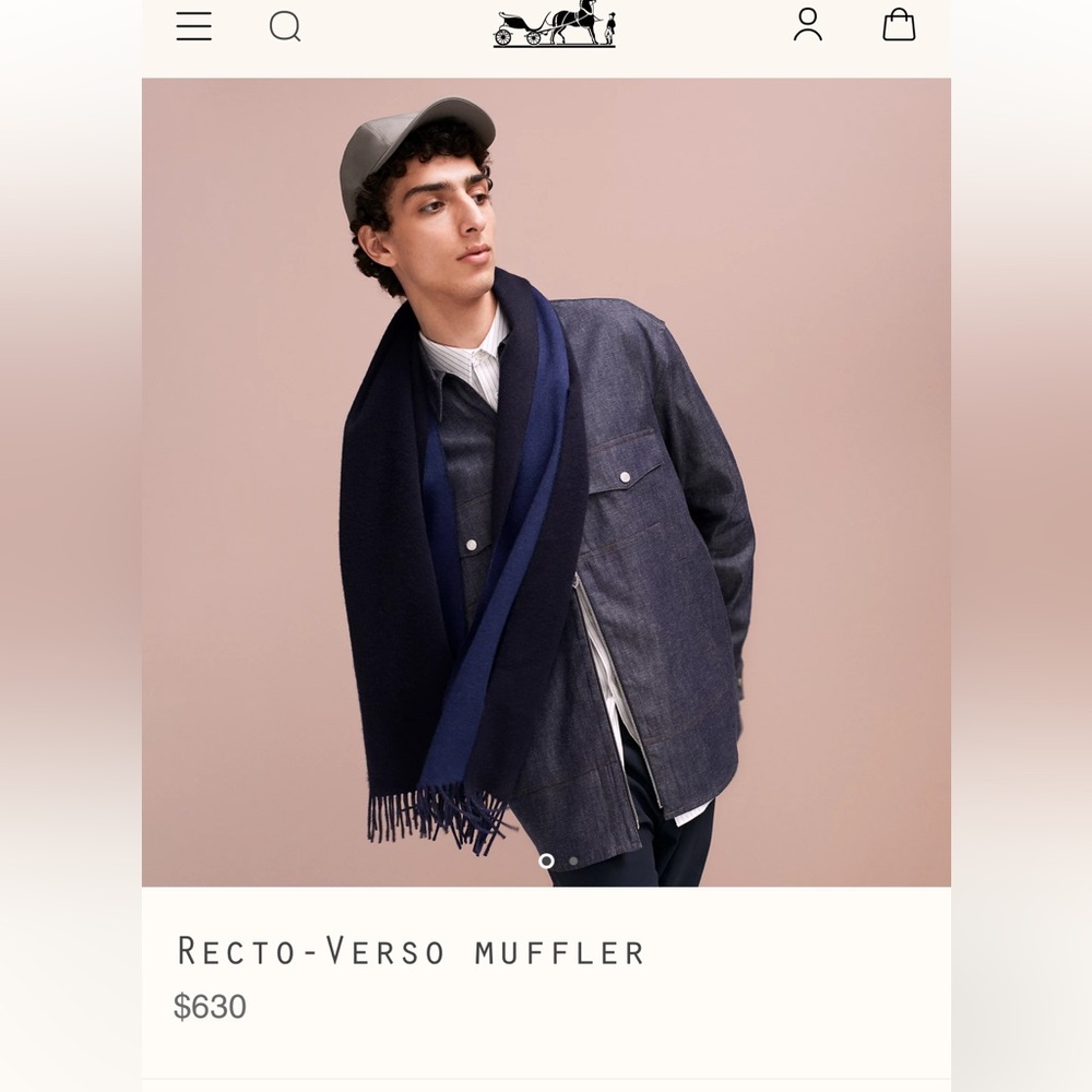 Hermes Recto-Verso Men’s Mufflerr